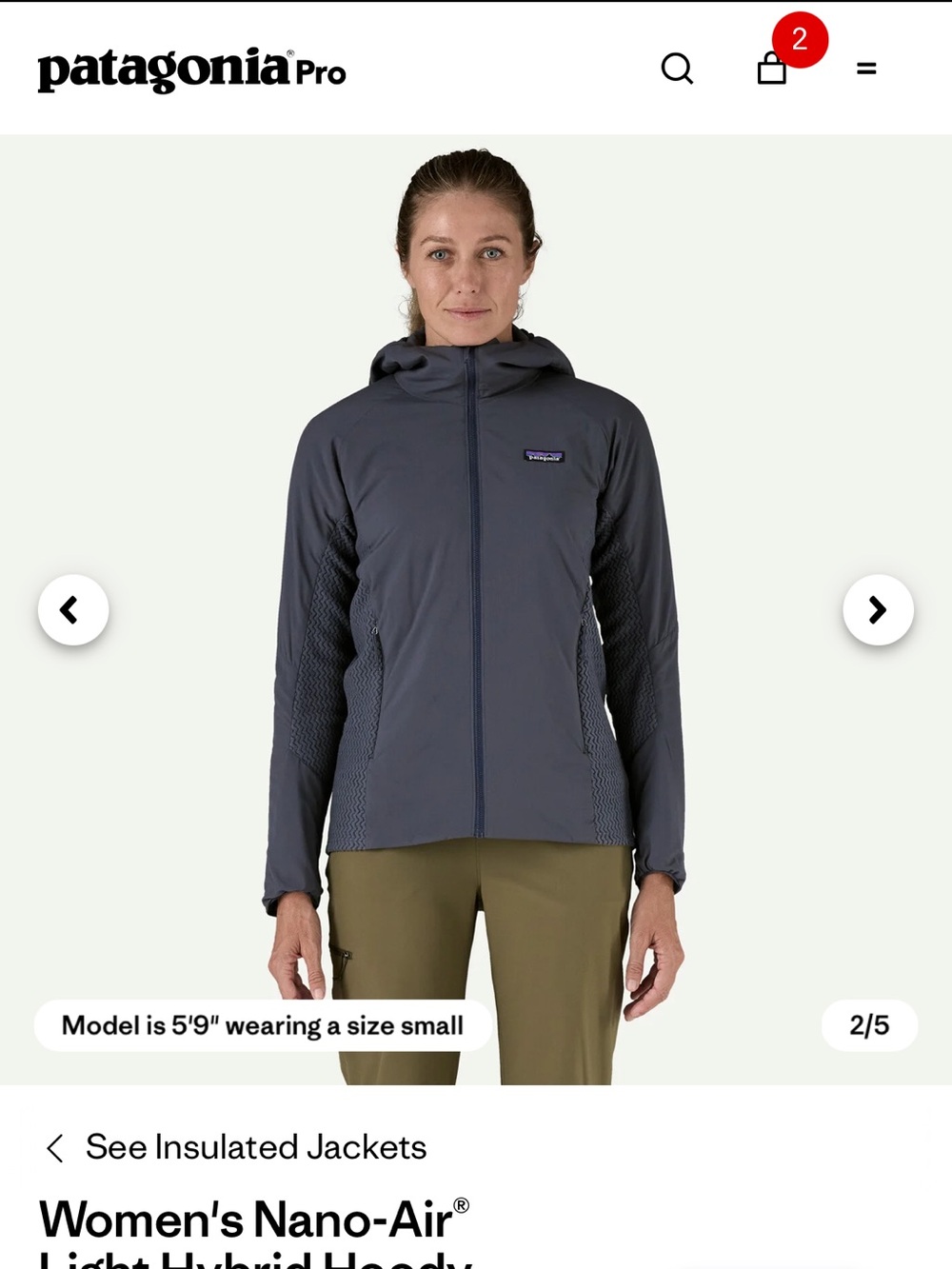 Patagonia Women's Hooded Puffer Jacket in Charcoal